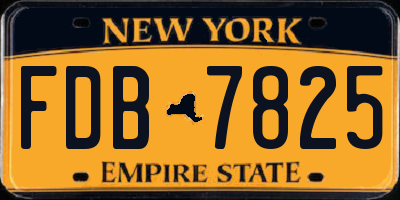NY license plate FDB7825