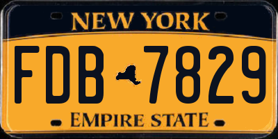 NY license plate FDB7829