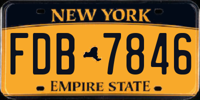 NY license plate FDB7846