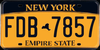 NY license plate FDB7857