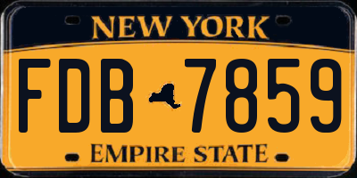 NY license plate FDB7859