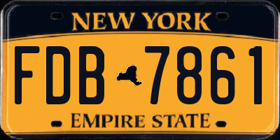 NY license plate FDB7861