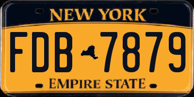 NY license plate FDB7879