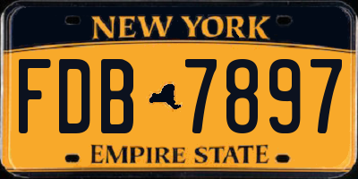 NY license plate FDB7897