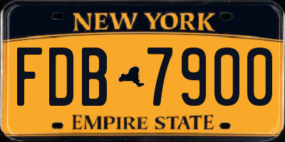 NY license plate FDB7900