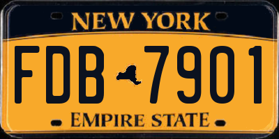 NY license plate FDB7901
