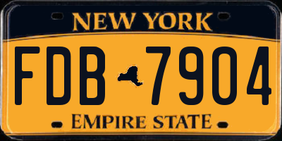 NY license plate FDB7904