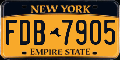 NY license plate FDB7905