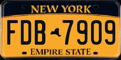NY license plate FDB7909