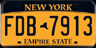 NY license plate FDB7913