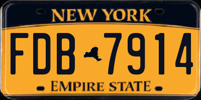 NY license plate FDB7914