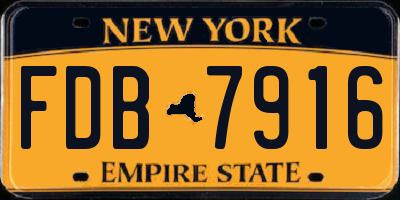 NY license plate FDB7916