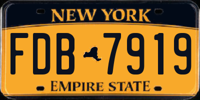 NY license plate FDB7919