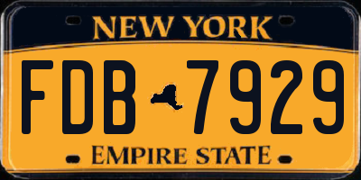 NY license plate FDB7929