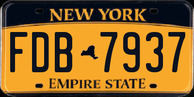 NY license plate FDB7937