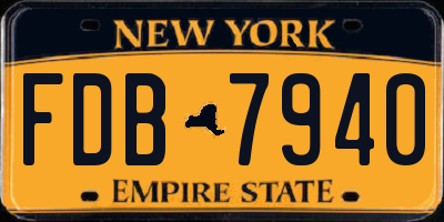 NY license plate FDB7940