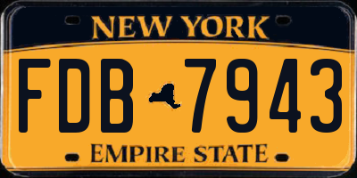 NY license plate FDB7943