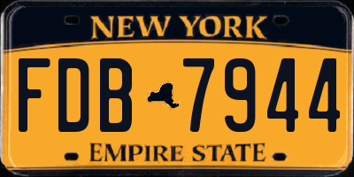 NY license plate FDB7944