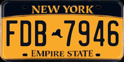 NY license plate FDB7946