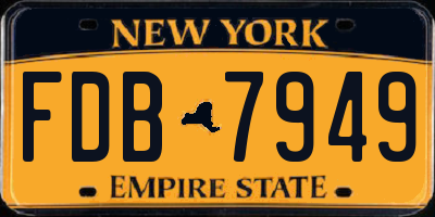 NY license plate FDB7949