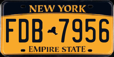 NY license plate FDB7956