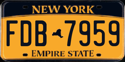 NY license plate FDB7959