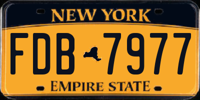 NY license plate FDB7977