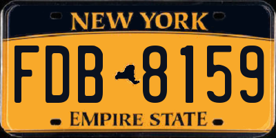 NY license plate FDB8159