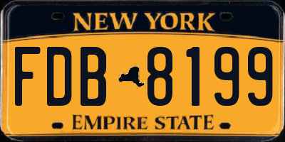 NY license plate FDB8199
