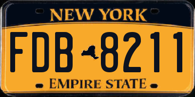 NY license plate FDB8211