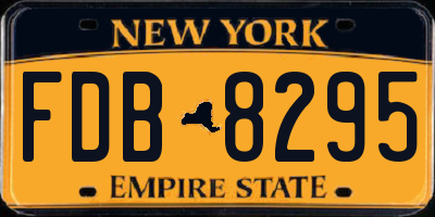 NY license plate FDB8295