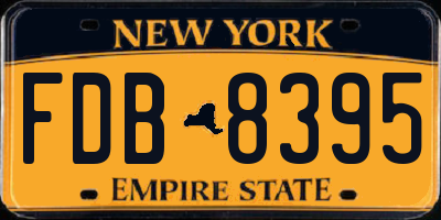 NY license plate FDB8395