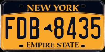 NY license plate FDB8435