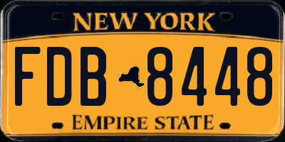 NY license plate FDB8448