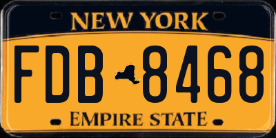 NY license plate FDB8468