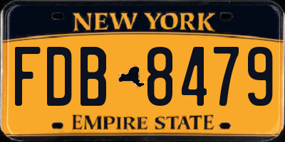 NY license plate FDB8479