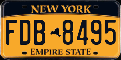 NY license plate FDB8495