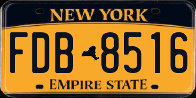 NY license plate FDB8516