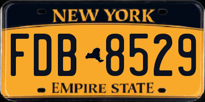 NY license plate FDB8529