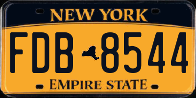 NY license plate FDB8544