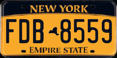 NY license plate FDB8559