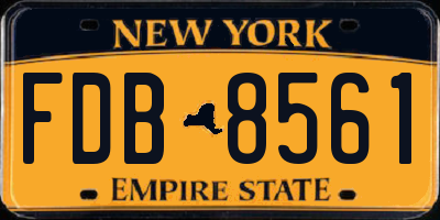 NY license plate FDB8561