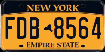 NY license plate FDB8564
