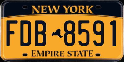 NY license plate FDB8591