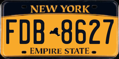 NY license plate FDB8627