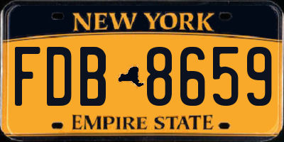 NY license plate FDB8659