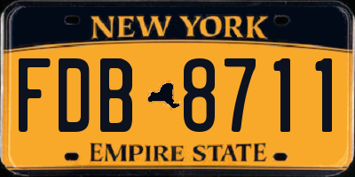 NY license plate FDB8711