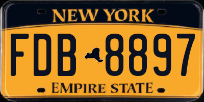 NY license plate FDB8897