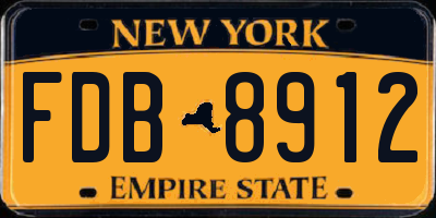 NY license plate FDB8912