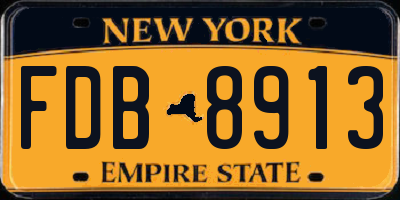 NY license plate FDB8913
